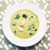 Grüne-Curry-Kartoffel-Suppe Thai-Style mit Shrimps