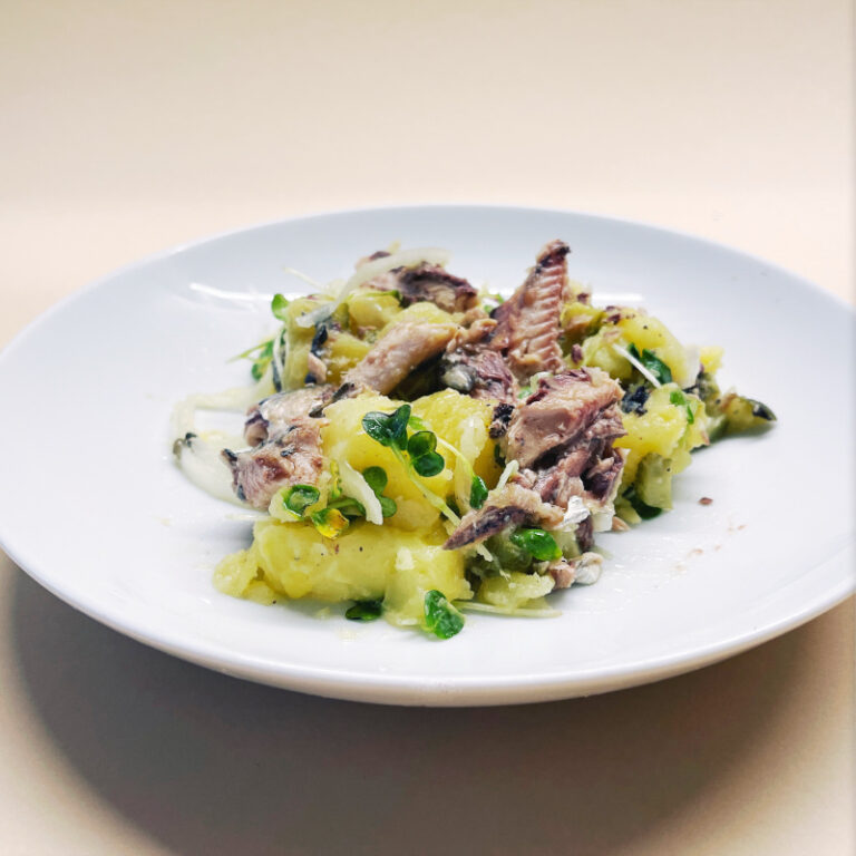 Kartoffelsalat mit Ölsardine und Senf-Zitronen-Dressing - Zuckerkringel